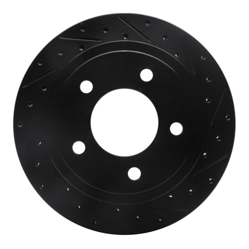 Dodge Ram 1500 Van Brake Rotor (1) - Rear Right - R1 Concepts - Drilled & Slotted - Black - 2003